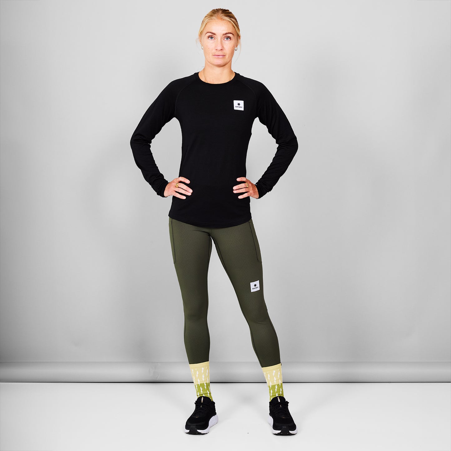 W MERINO BASELAYER LONGSLEEVE | BLACK - SAYSKY
