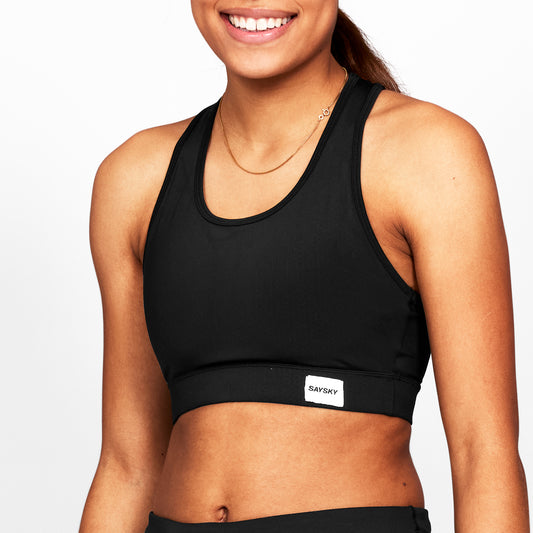 W COMBAT SPORTS BRA | CLEAN BLACK - SAYSKY