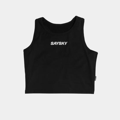 W FLOW RACE CROP TOP | BLACK - SAYSKY