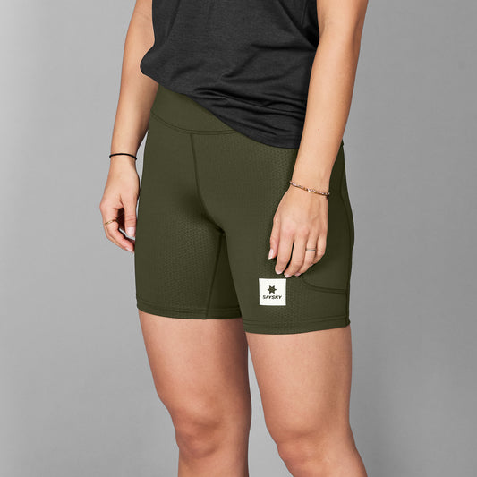W COMBAT+ SHORT TIGHTS 7" | GREEN - SAYSKY