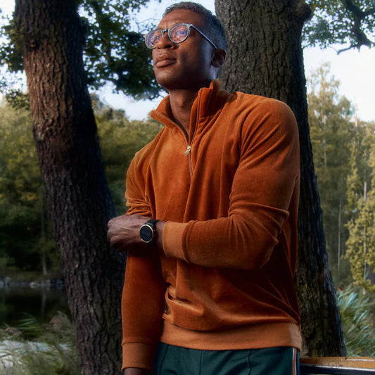 PLUSH HALF ZIP | AMBER - YMR