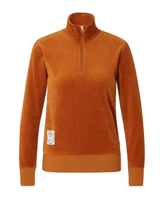 1984 PLUSH LADIES HALF ZIP GINGER GLAZE - YMR