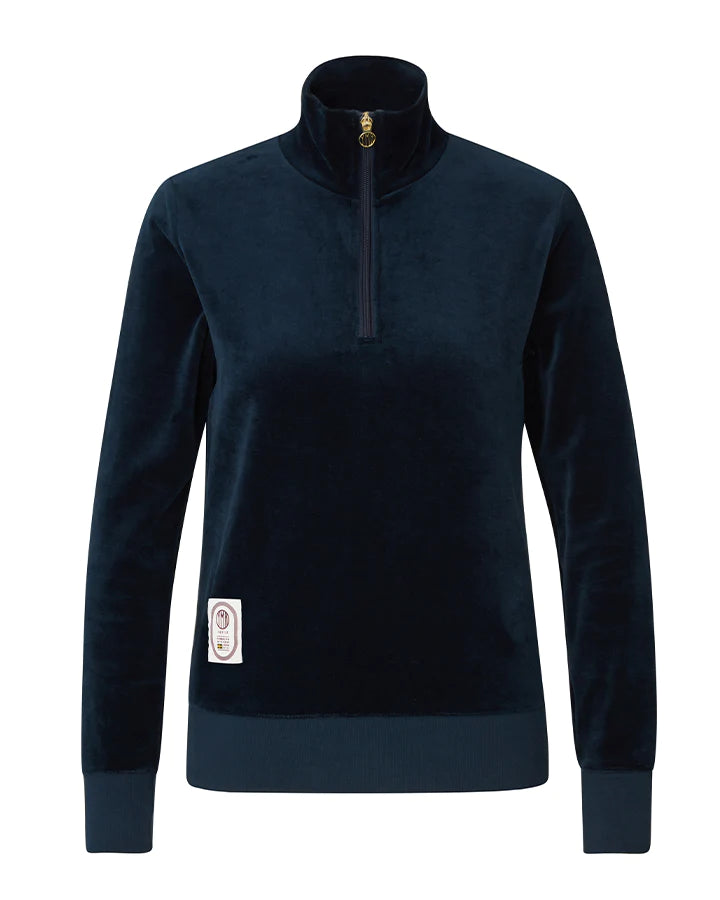 1984 PLUSH LADIES HALF ZIP NAVY - YMR