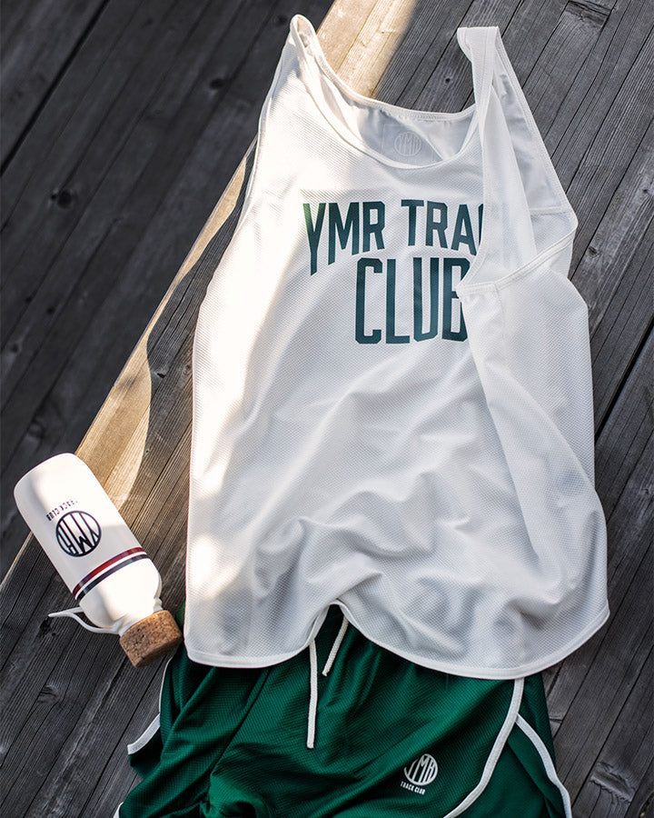 ÄNGGÅRDEN MENS SINGLET OFF-WHITE/GREEN - YMR